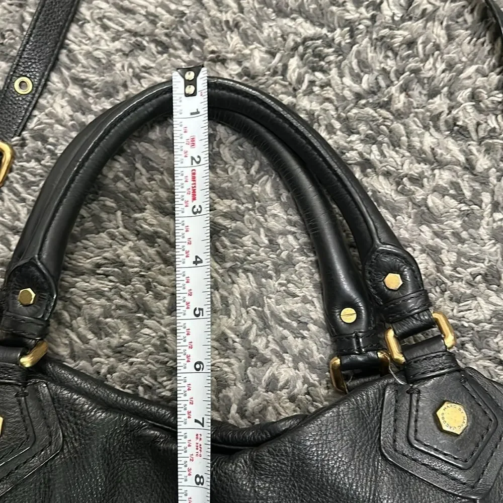 Marc by Marc Jacobs Black Leather Hobo Crossbody Shoulder Bag + Dust Bag